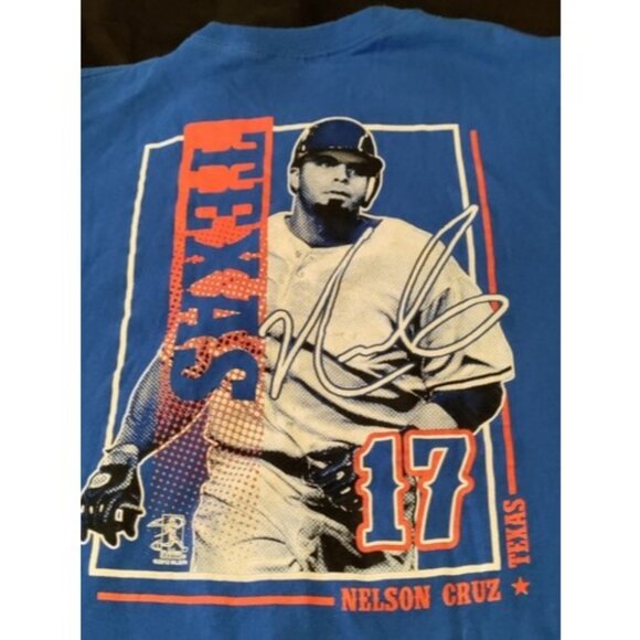 Texas Rangers Nelson Cruz T-Shirt Mens Large baseball MLB - Picture 3 of 5
